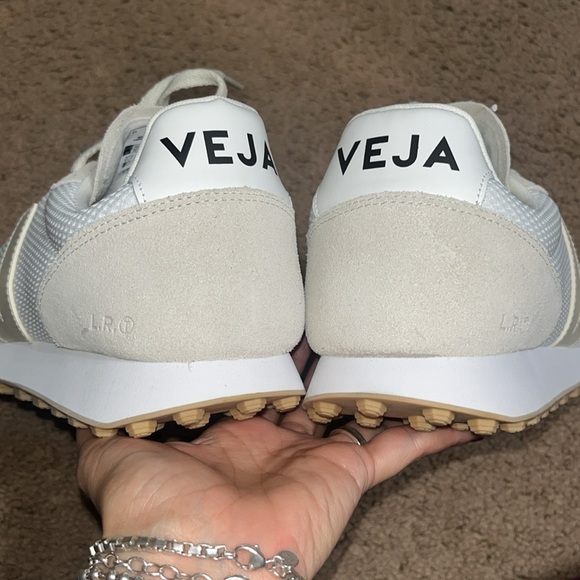 Veja Rio Branco Alveo Mesh Suede Leather Sneakers White Pierre / Natural 12 - Picture 8 of 10